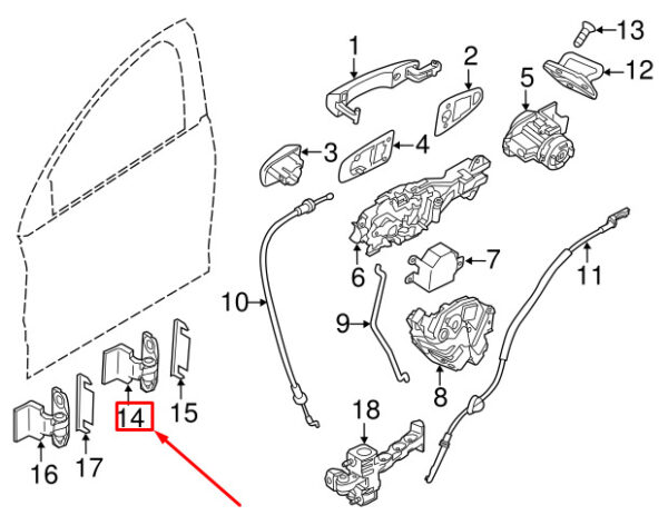 31218521 - Volvo S60 MK2 Front Right Upper Door Hinge 31218521 NEW GENUINE