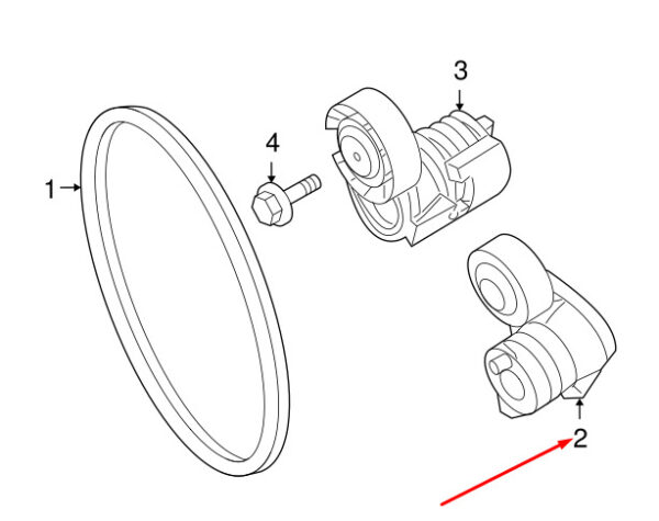 31251654 - Volvo C30 Serpentine Belt Clamp 31251654 NEW GENUINE