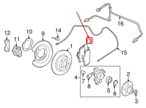 31261186 - Volvo S70 rear brake pads set 31261186 NEW REAL