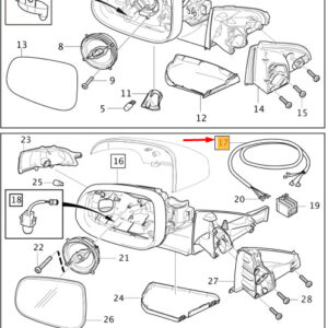 31299648 - VOLVO V40 Front Right Door Mirror Cable Harness 31299648 NEW GENUINE