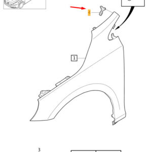 31301259 - Volvo V40 front fender, left spacer 31301259, new original