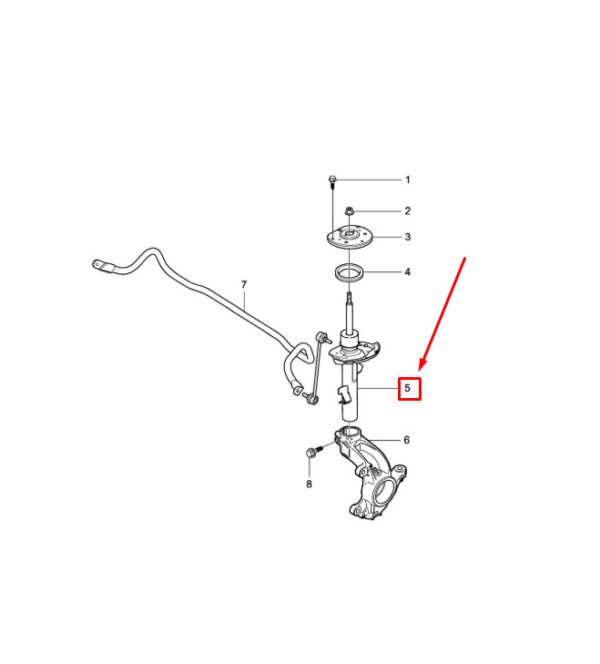 31304052 - Volvo XC60 MK1 Front Right Shock absorber 31304052 NEW REAL