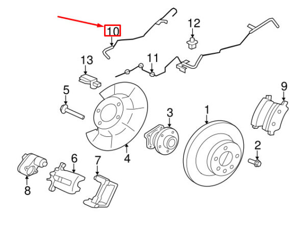 31305096 - VOLVO S80 MK2 Rear Left Brake Hose 32246098 NEW GENUINE
