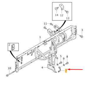 31307579 - Volvo V40 front crossbeam bracket RHD 31307579 NEW ORIGINAL