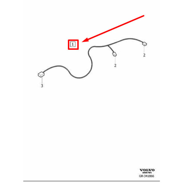 31314706 - VOLVO S60 MK2 WASHER WINDOW WIRING HARNESS 31314706 NEW GENUINE