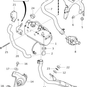31315455 - Volvo V40 Fuel Powered Heater Mount 31315455, NEW, ORIGINAL