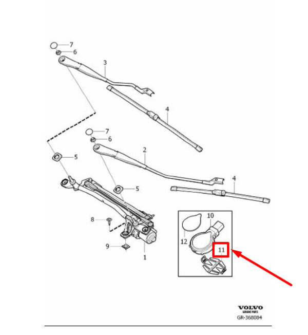 31324372 - VOLVO S60 MK2 WINDSCREEN RAIN SENSOR SPRING 31324372 NEW GENUINE