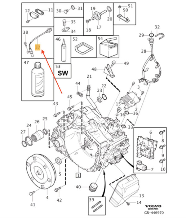 31325003 - VOLVO S80 II Automatic Transmission Speed Sensor 31325003 NEW GENUINE