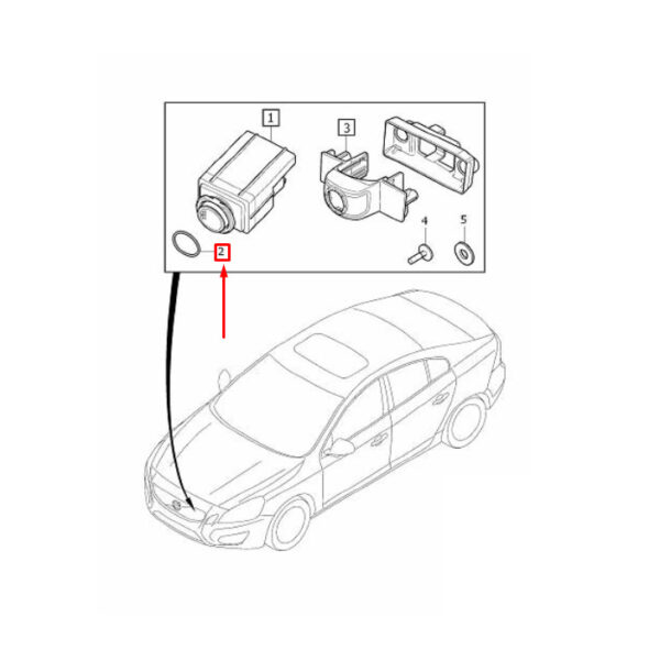 31330227 - Volvo XC60 MK1 Front Camera O Ring 31330227 NEW REAL