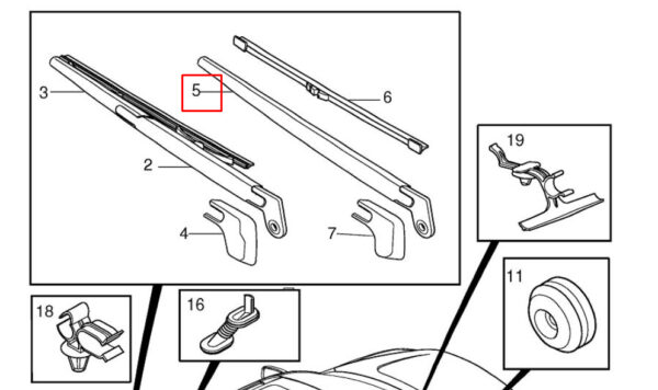 31333470 - Volvo XC90 MK1 Tailgate Tailgate Lid Wiper Arm 31333470 NEW GENUINE