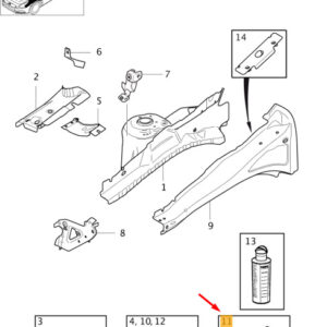 31333520 - Volvo V40 front wheel housing left mount 31333520 NEW ORIGINAL