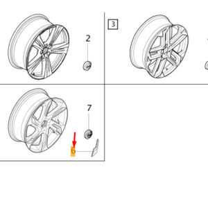 31339582 - VOLVO V40 Aluminium Rims Matt Black Insert 31339582 NEW GENUINE