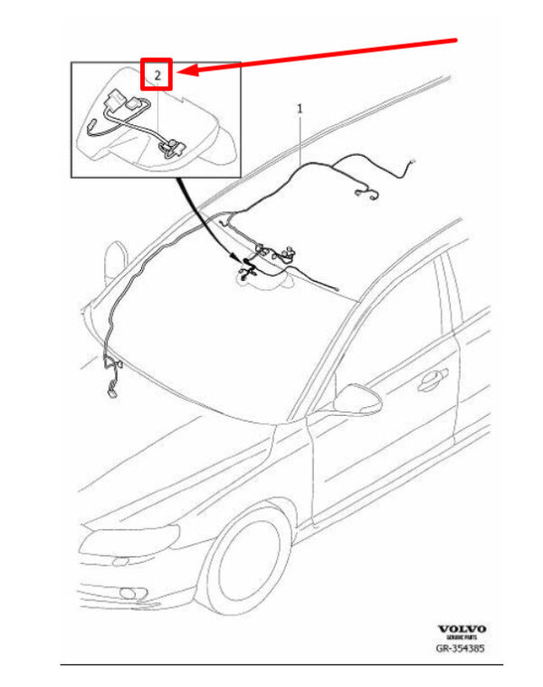 31341066 - VOLVO S80 MK2 RAIN SENSOR WIRING HARNESS 31341066 NEW GENUINE