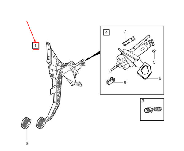 31341443 - Volvo V40 Hatchback Clutch Pedal 31341443 NEW ORIGINAL