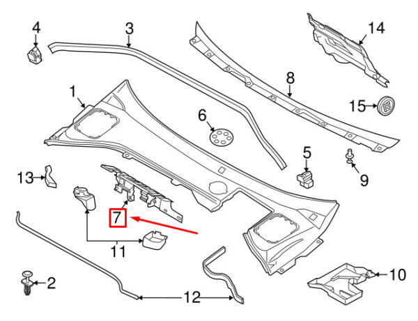 31352634 - Volvo S60 MK2 bonnet cover mount 31352634 NEW REAL