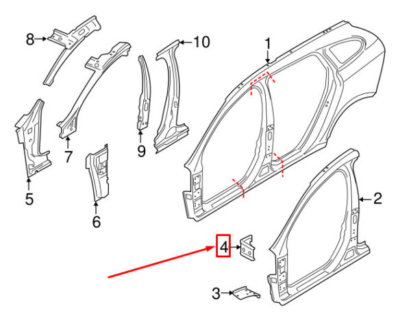 31353015 - VOLVO S60 MK2 RIGHT UPPER A PILLAR BRACKET 31353015 NEW GENUINE