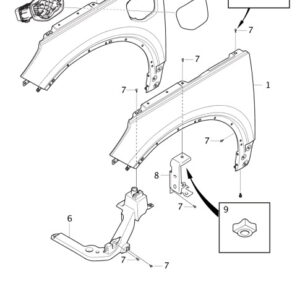 31356739 - Volvo XC40 front fender door lock 31356739 NEW ORIGINAL