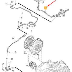 31367302 - Volvo V40 clutch suction hose LHD 31367302 NEW ORIGINAL