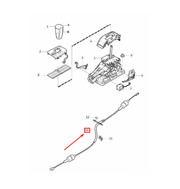 31367925 - Volvo S60 MK2 Switching Cable for Automatic Transmission 31367925 NEW REAL