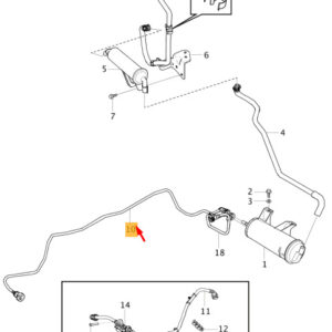 31372049 - Volvo V40 carbon filter hose 31372049 NEW ORIGINAL