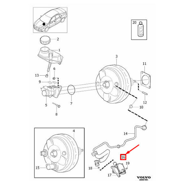31375107 - Volvo V40 Hatchback Vacuum Pump 31375107 NEW ORIGINAL