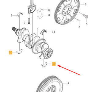 31375894 - Volvo V40 Crankshaft Bottom STD Green Main Bearing 31375894 NEW Original