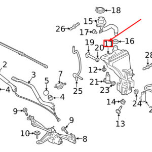 31378750 - Volvo S90 MK2 Window Washer Storage Container 31378750 NEW REAL