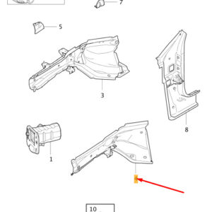 31378784 - Volvo V40 Front Left Outer Longitudinal Beam 31378784, New Original