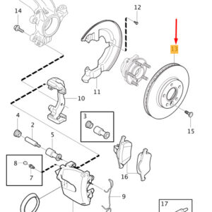 31381374 - Volvo V40 brake disc front 31381374 new original