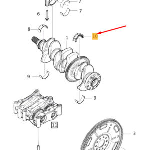 31401091 - Volvo XC40 crankshaft flanged bearing, green, 31401091, NEW, ORIGINAL
