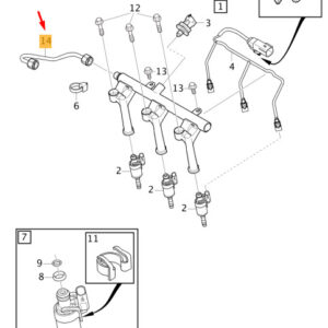 31405313 - Volvo XC40 Fuel Distribution Tube 31405313 NEW ORIGINAL