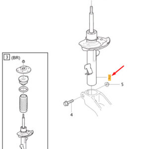 31406829 - Volvo V40 Front Right Shock Absorber 31406829 NEW ORIGINAL