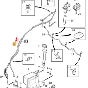 31416525 - VOLVO V40 Front Washer Equipment Hose 31416525 NEW GENUINE