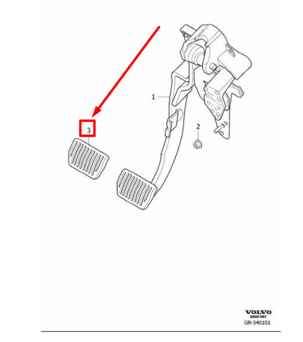 31423206 - VOLVO S60 MK2 BRAKE PEDAL PAD 31423206 NEW GENUINE