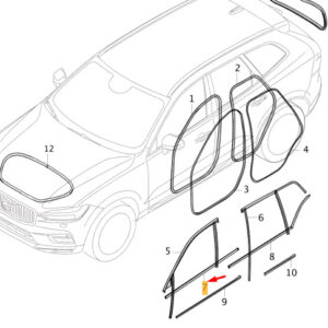 31425998 - Volvo XC40 door window trim front left 31425998, original part