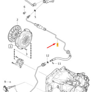 31437858 - Volvo V40 Cross Country Clutch Tube Top Left Steering 31437858 NEW ORIGINAL