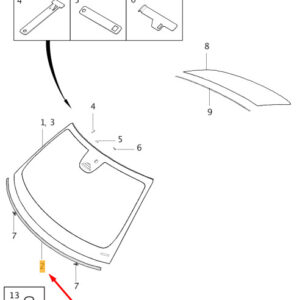 31442826 - Volvo XC40 Front Windscreen Lower Molding Trim 31442826 NEW GENUINE