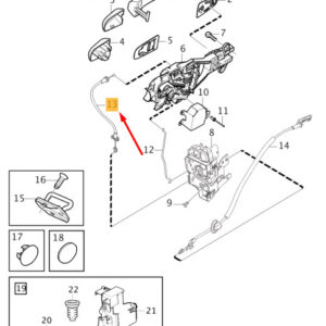 31442882 - Volvo V40 front door lock cable 31442882, new, original