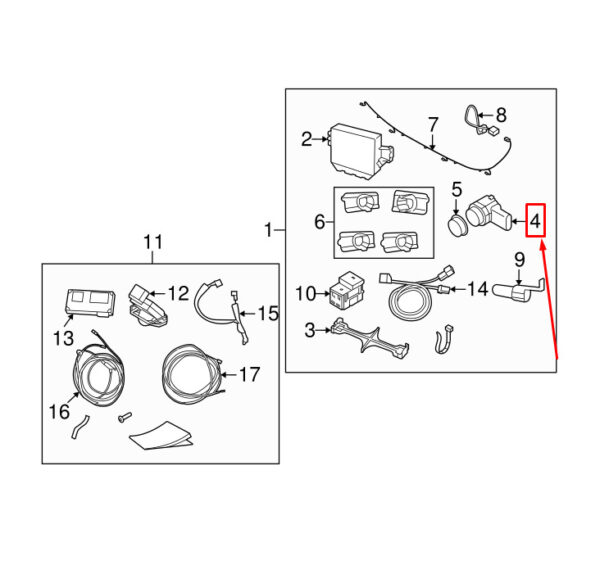 31445164 - Volvo S60 MK2 parking aid sensor 31445164 new original