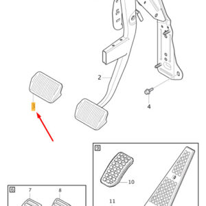 31445641 - Volvo V40 brake pedal pad 31445641 new original