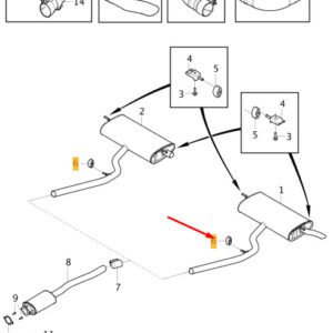 31452979 - Volvo XC40 exhaust system shackle 31452979 NEW ORIGINAL