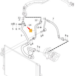 31455314 - Volvo V40 Air Conditioning Hose 31455314, NEW, ORIGINAL