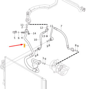 31467911 - Volvo V40 Air Conditioning Hose 31467911 NEW ORIGINAL