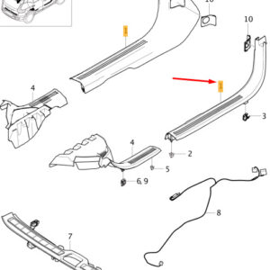 31469225 - Volvo XC40 door sill molding front right 31469225, original part