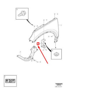 31469375 - Volvo XC40 Front Right Fender Mount 31469375 NEW GENUINE