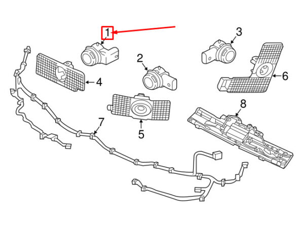 31471048 - Volvo V90 II MK2 Parking Sensor 31471048 NEW ORIGINAL