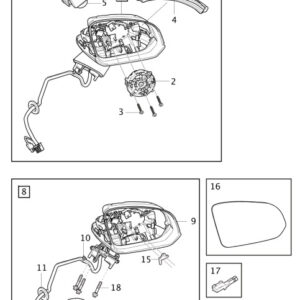 31477670 - Volvo XC40 front left door rear mirror 31477670 NEW ORIGINAL
