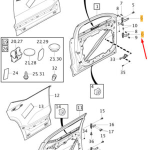 31479746 - Volvo XC40 door hinge front left bottom 31479746 NEW ORIGINAL