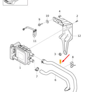 31497884 - Volvo XC40 HVCH Hose 31497884, NEW, ORIGINAL