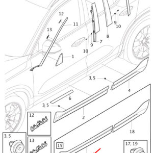 31650173 - Volvo XC40 door trim front right 31650173, original part